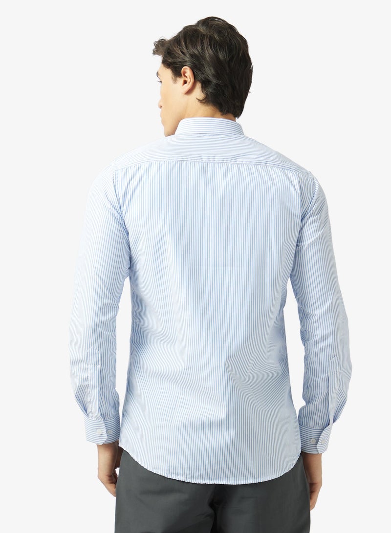 Robert Wood Mens Shirt Thick Stripe Formal Shirt - Image 2