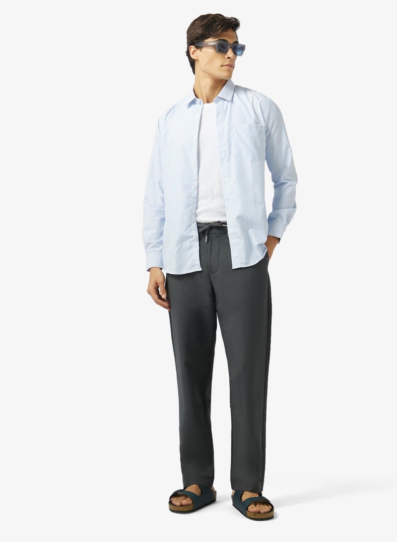 Robert Wood Mens Shirt Thick Stripe Formal Shirt - Image 4