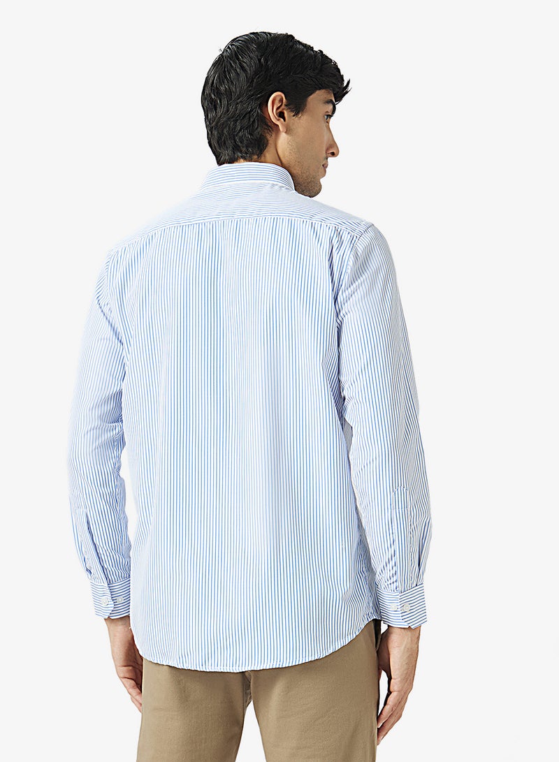 Robert Wood Mens Shirt Thick Stripe Formal Shirt - Image 3