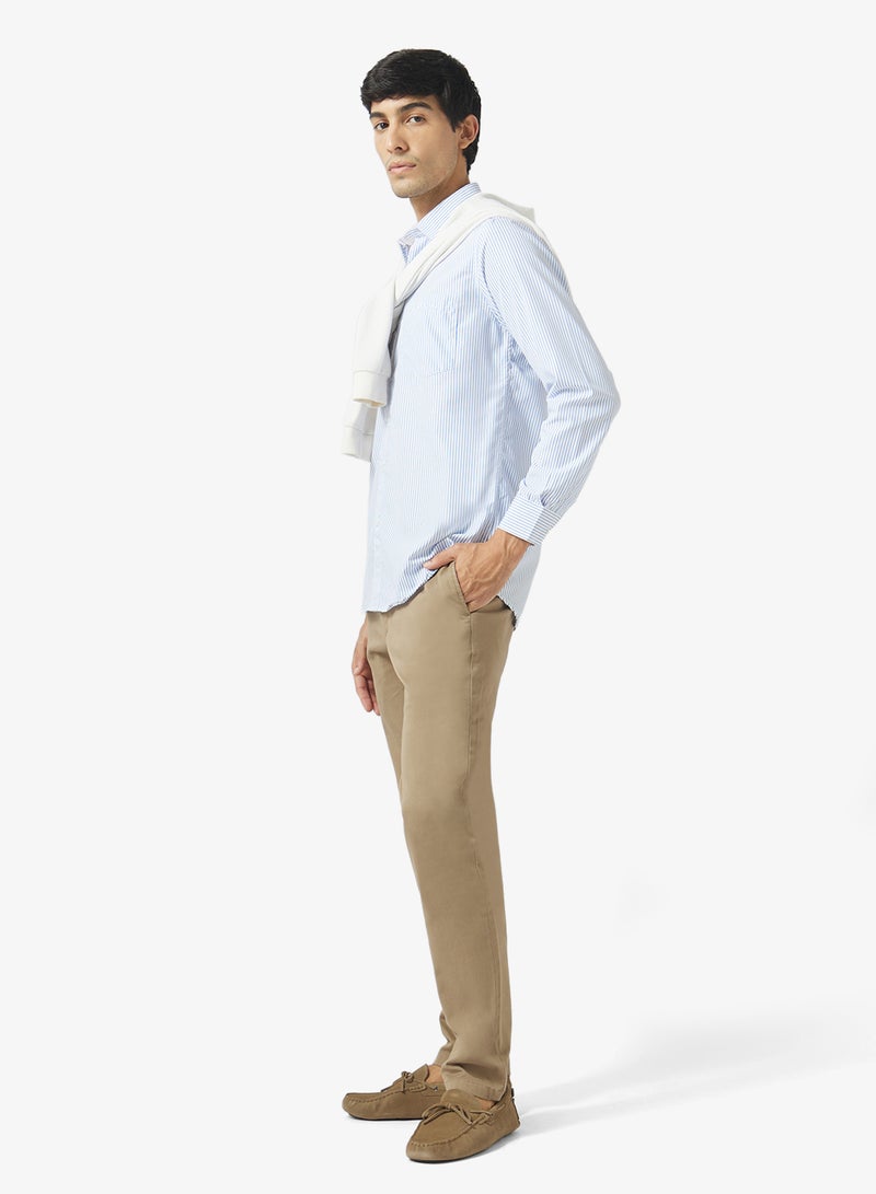 Robert Wood Mens Shirt Thick Stripe Formal Shirt - Image 2