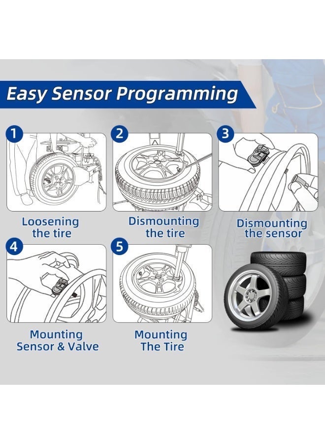 استبدال جهاز استشعار TPMS لشيفروليه GMC كاديلاك بويك ، نظام مراقبة ضغط الإطارات 433MHz OE # 13598773 (4PCS) - Image 3