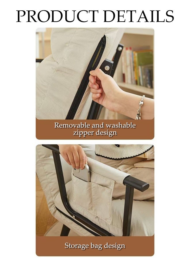 Spides Multi-Function Folding Convertible Sofa Bed Comfy Breathable Sleeper Chair with 5 Angle Adjustable Backrest 3-in-1 Convertable Single Sofa Couch Bed Chair Trifold Chaise Lounge Couch Portable Fold Out Chair Bed for Living Room, Bedroom, Apartment， Small Space - Image 5