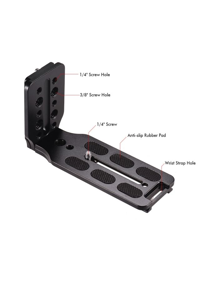 NIBEMINENT L-Shaped Quick Release Plate For Canon/Nikon/Sony/DSLR Camera/Zhiyun Crane 2/3/Moza AIR/Feiyu A2000/AK2000/AK4000 Black  - Image 5