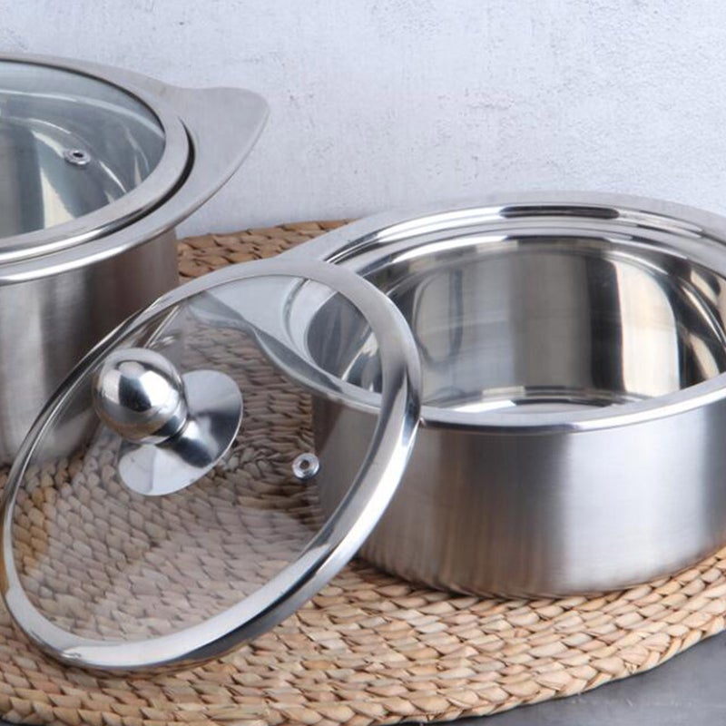 1Pc 14cm Stainless Steel Hot Pot Pot compatible for Induction Cooker with Lid ( ) - Image 4