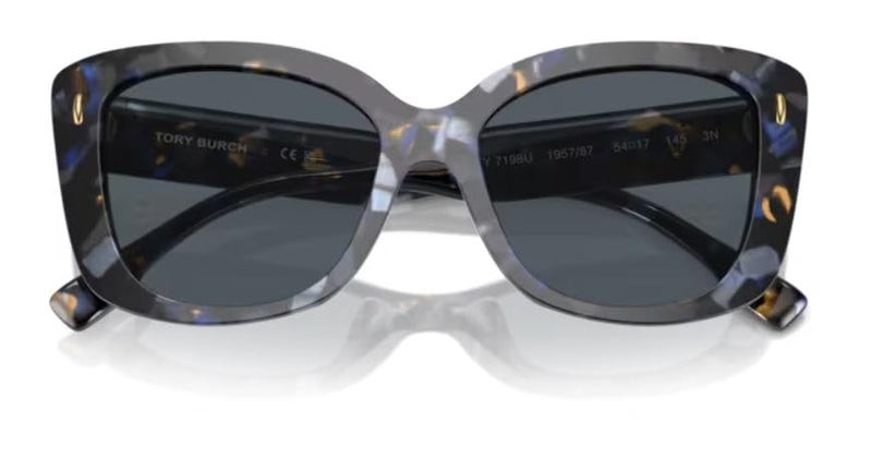 Tory Burch Sunglasses TY 7198 U 195787 Blue Tortoise Dark Grey - Image 5