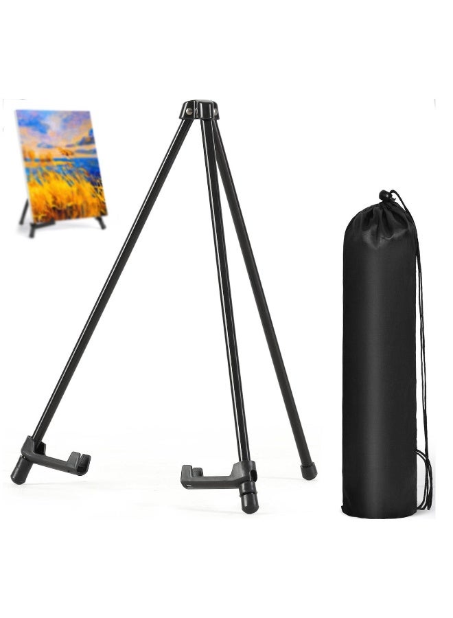 14 High Tabletop Instant Display Easel - Black Steel Small Desktop Easel Stand with Adjustable Holders for Paintings, Posters and Store Signs(1 Pack) - Image 1