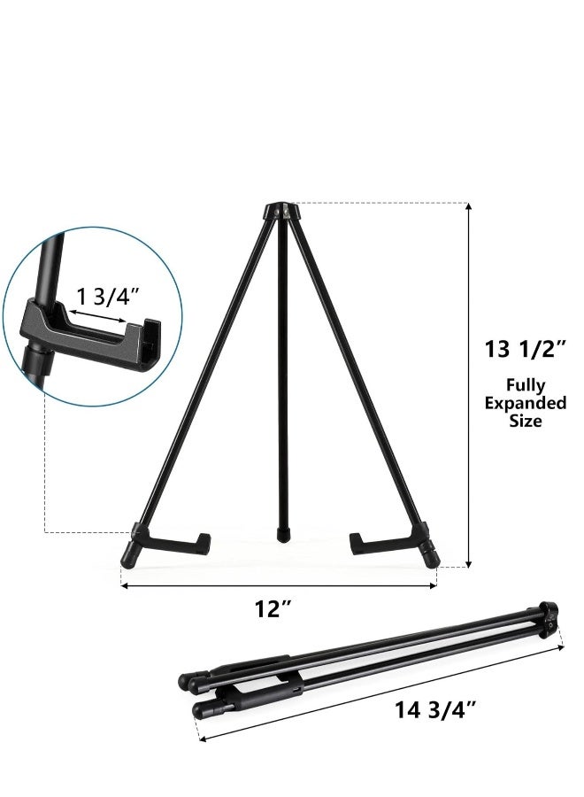 14 High Tabletop Instant Display Easel - Black Steel Small Desktop Easel Stand with Adjustable Holders for Paintings, Posters and Store Signs(1 Pack) - Image 4