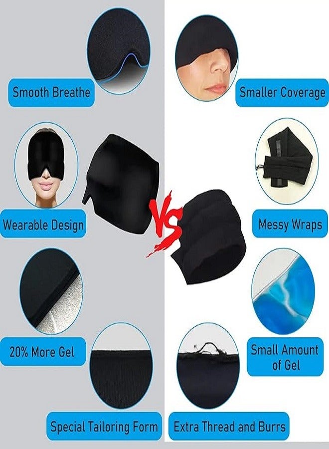 Generic Migraine Relief Hat Ice Head Wrap Headache Relief Cap for Puffy Eyes Tension Sinus Stress Relief  - Image 3