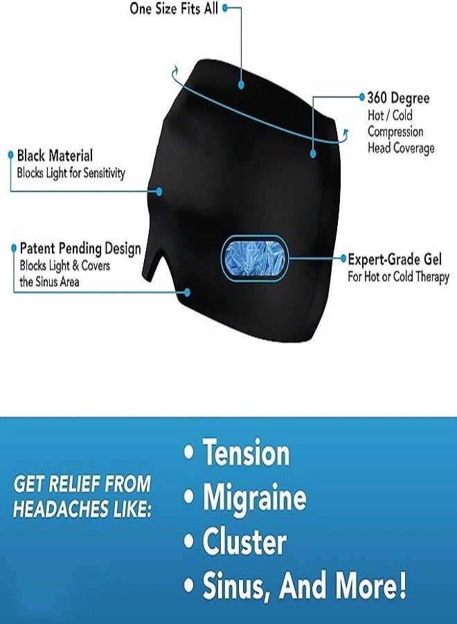Generic Migraine Relief Hat Ice Head Wrap Headache Relief Cap for Puffy Eyes Tension Sinus Stress Relief  - Image 4