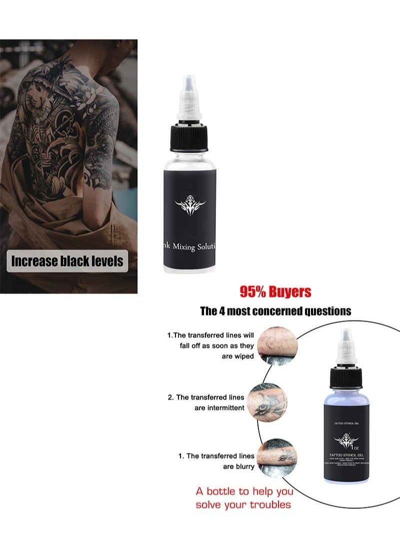 HaLunhi - Wireless Rotating Tattoo Pen Kit，Wireless Power RCA Portable Rechargeable，OLED Display Tattoo Power Supply，Cartridge Needle Tattoo Transfer Gel 30ml Pigment Diluent,Professional Tattoo Tool Set - Image 1