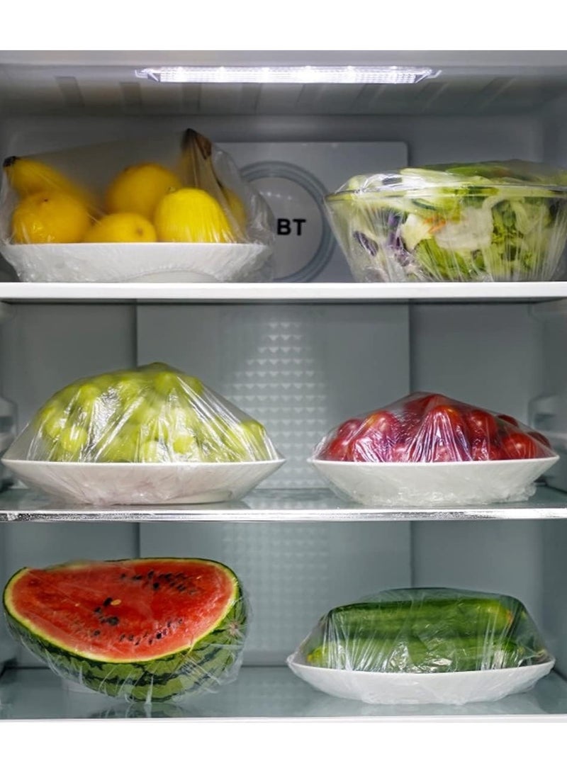 Generic 100 Pieces Flexible Plastic Lids for Food, Dish, and Fruit Storage - Reusable, Clear, Versatile Lids - Practical Alternative to Foil and Nylon - Image 2