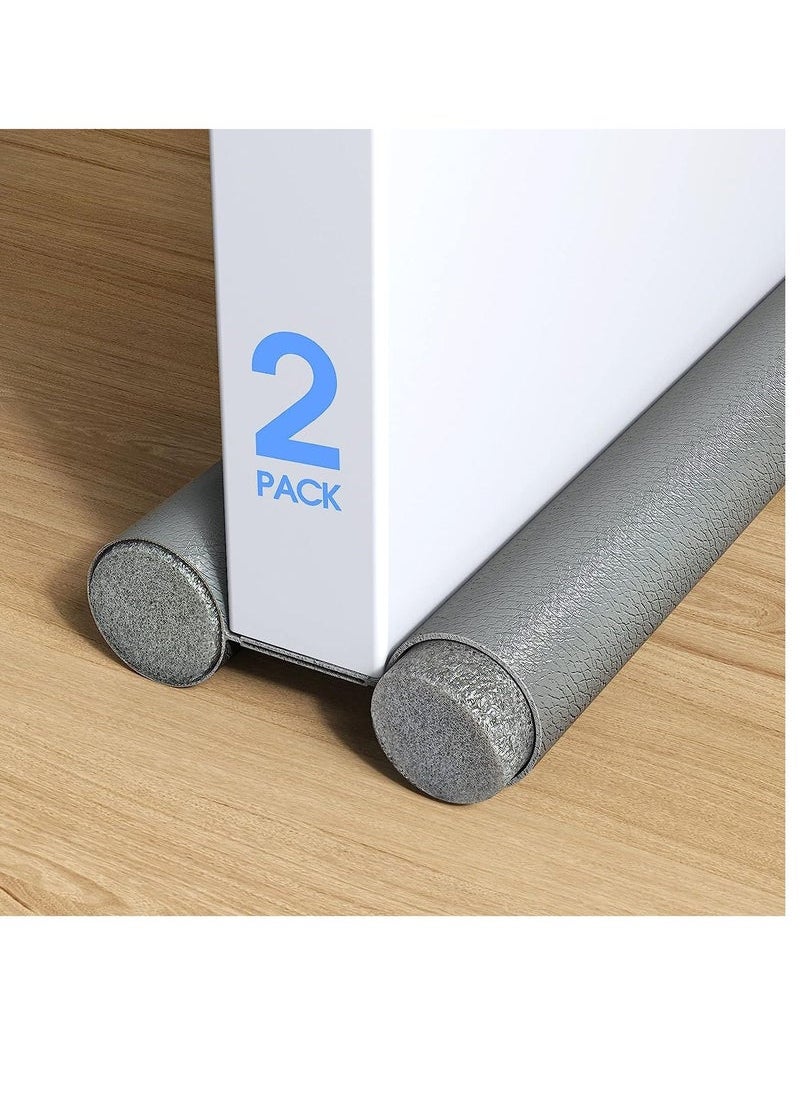 Captaintech 2Pack Under Door Strip, Adjustable Door Draft Stoppers, Door Seal for Bedroom Kitchen Window Office, 96cm(Grey)  - Image 1