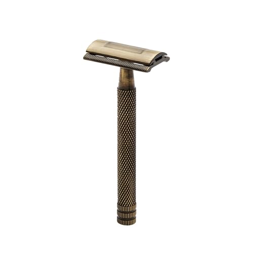 Pristine Shaving Double Edge Safety Razor For Men Antique Brass Classic & Traditional Shaving Razor (Close Comb) - Image 2