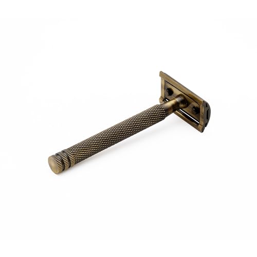 Pristine Shaving Double Edge Safety Razor For Men Antique Brass Classic & Traditional Shaving Razor (Close Comb) - Image 3