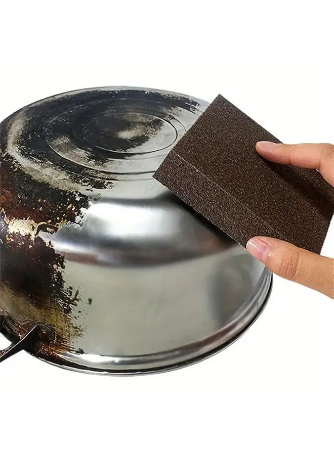 6Pcs Diamond Grit Rust Removal Sponge Heavy Duty Scouring Pads For Pots Pans - Image 1