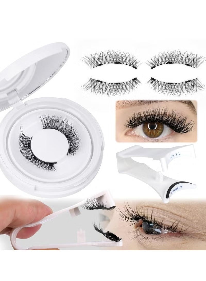 4pcs,Magnetic Eyelashes Cat Eye Lashes False Eyelashes Magnetic Lashes Natural Look with Applicator Reusable No Glue or Liner Needed Soft Magnetic Fake Eyelashes - Image 1