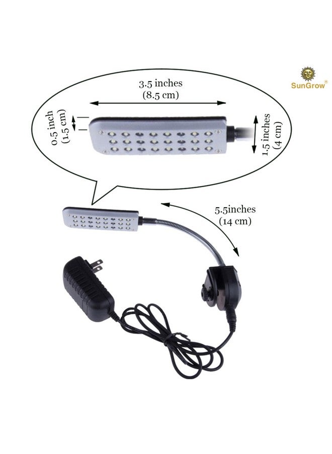 SunGrow Led Aquarium Light For Fish Tank, 24 Leds, White & Blue Adjustable 360° Flexible Metal Arm Small Aquarium Led Light For Nano Tank, Install On Dog & Cat Crate For Security, Kitten & Puppy Care - Image 5