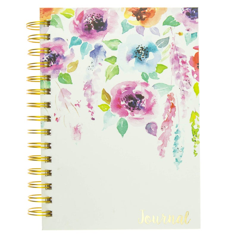 Graphique Designer Notebooks - Hanging Flower Garden - Spiral Bound Writing Journals for Offices, Schools, Classrooms, and More - Hard Cover with 160 Ruled Pages (6.25" x 8.25") - Image 1