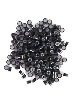 Semme 200/500/1000/2000Pcs 3Mm Silicone Lined Hair Extension Link Rings Beads Loops Tools 12 Types(Black(200Pcs))  - Image 3