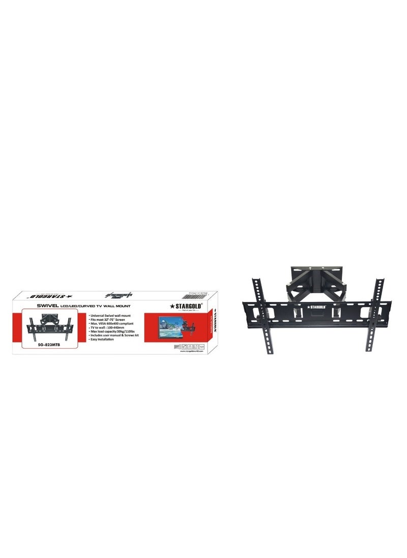 Stargold Swivel Wall Mount Bracket Fits For 32-75 Inch LCD LED Curved TV Load Up To 50Kg  - Image 3