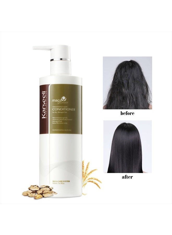 Karseell Conditioner Deep Restores Argan Oil Herbal Essence Hair Treatment Smooth Glossy for Dry and Damaged Hair 500ml 16.9 Oz - Image 4