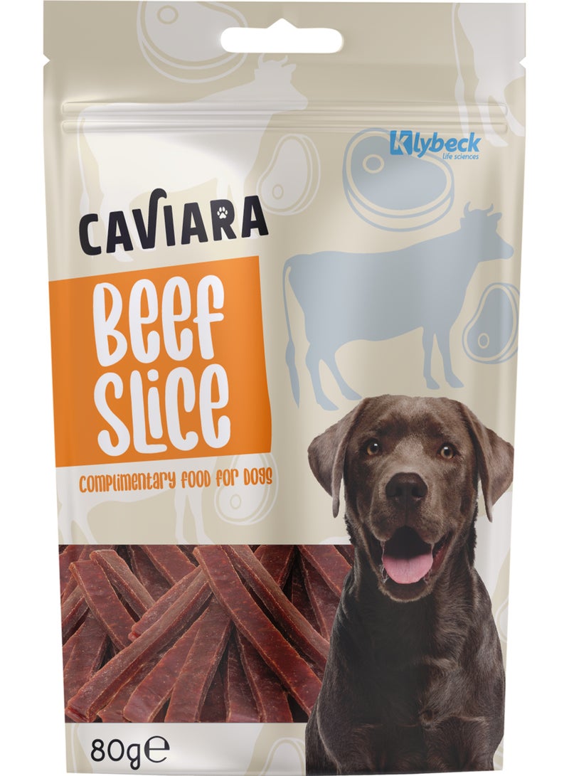 Caviara Dog Treats  Beef Slice 80 gr