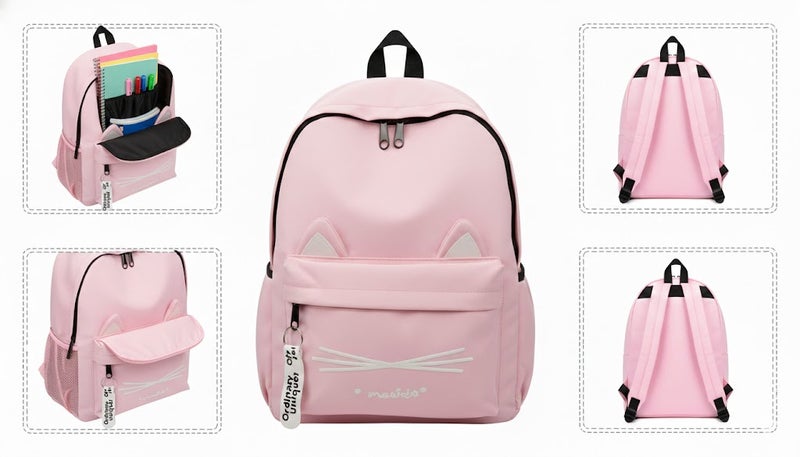 MINDFIT Pink School Backpack for Girls - Image 4