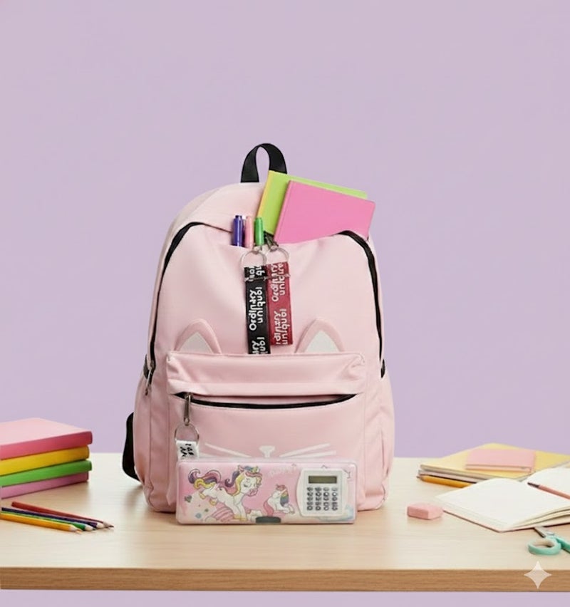 MINDFIT Pink School Backpack for Girls - Image 1