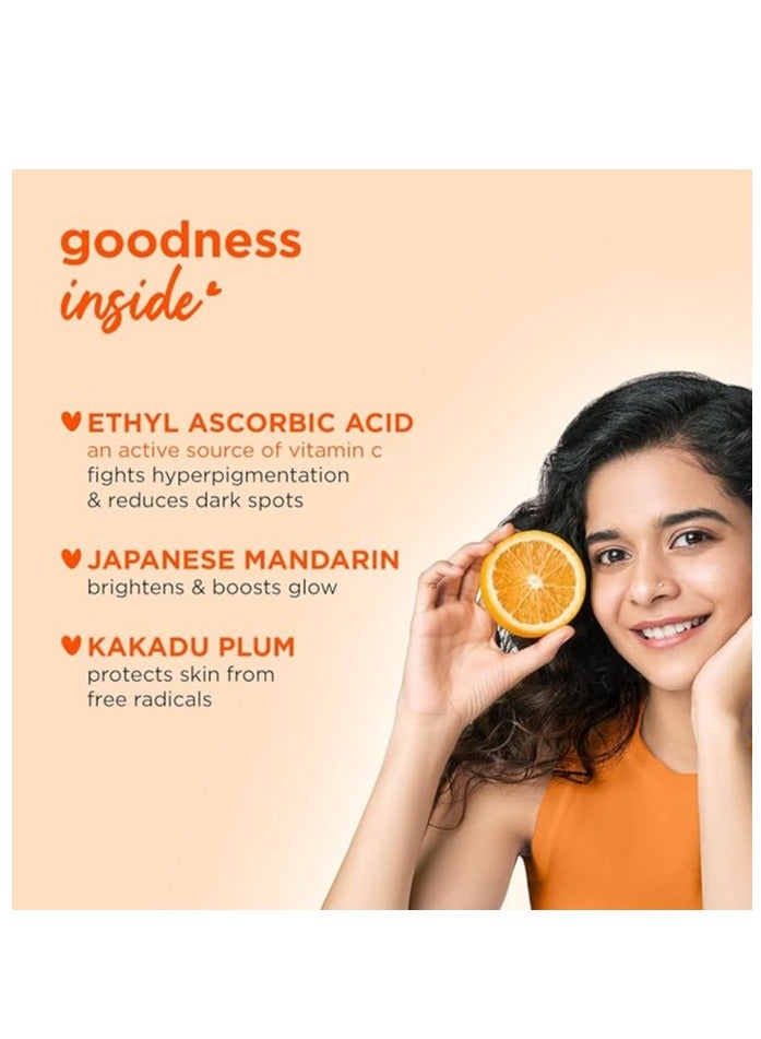 Plum 15% Vitamin C Serum for Face Glow Boost with Mandarin with Pure Ethyl Ascorbic Acid Japanese Mandarin and Kakadu Plum Fragrance-Free | 20 ml For Men & Women| - Image 3