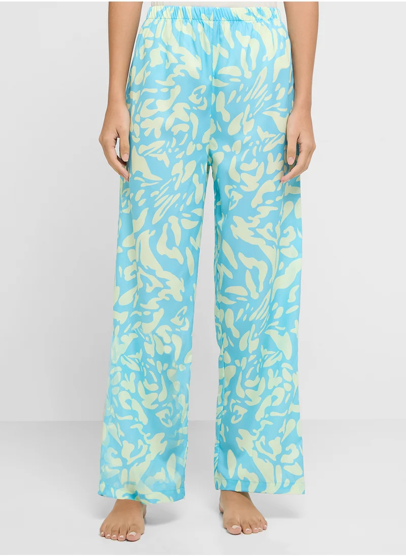 Ginger Abstract Print Shirt & Pyjama Set