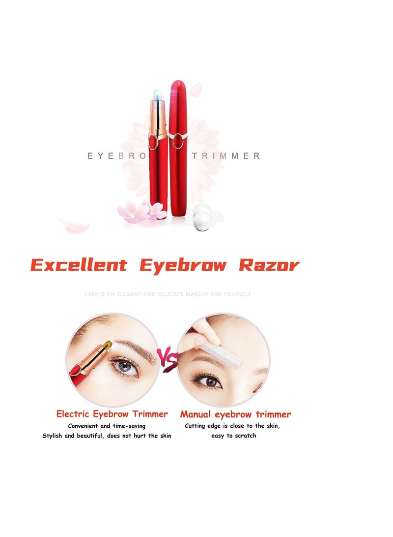 Zikra Eyebrow Trimmer for Women, Electric Eyebrow Razor, Rechargeable Eyebrow Hair Remover Trimmer, Instant and Painless Hair Removal for Lips, Nose, Facial Hair, Painless Eye Brow Shaper Shaver, White - Image 2