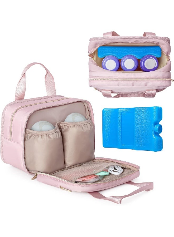 Fasrom Wearable Breast Pump Bag with Cooler and Ice Pack Compatible with Elvie Pumps and Medela Pump in Style - Image 1