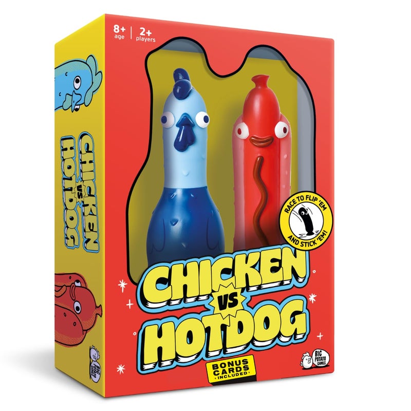 Big Potato Chicken vs Hotdog Hilarious Party Game Flippin Fun for the Kids Teens and Adults Like Bottle Flipping But Better Bonus Content Included - Image 2