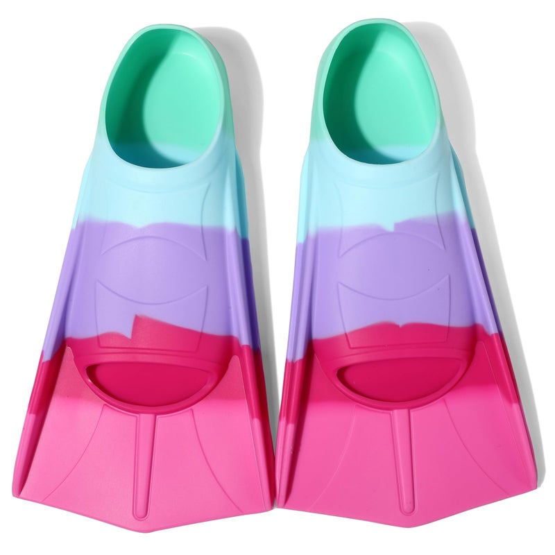 Fanwill Kids Swim FinsShort Comfortable Flippers for Lap Swimming and Training for YouthChildrenGirlsBoys BeginnersWomen S - Image 2