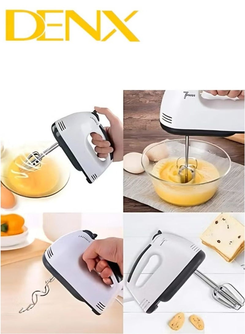Denx 7-speed automatic electric egg beater made of stainless steel with European plug - Image 3