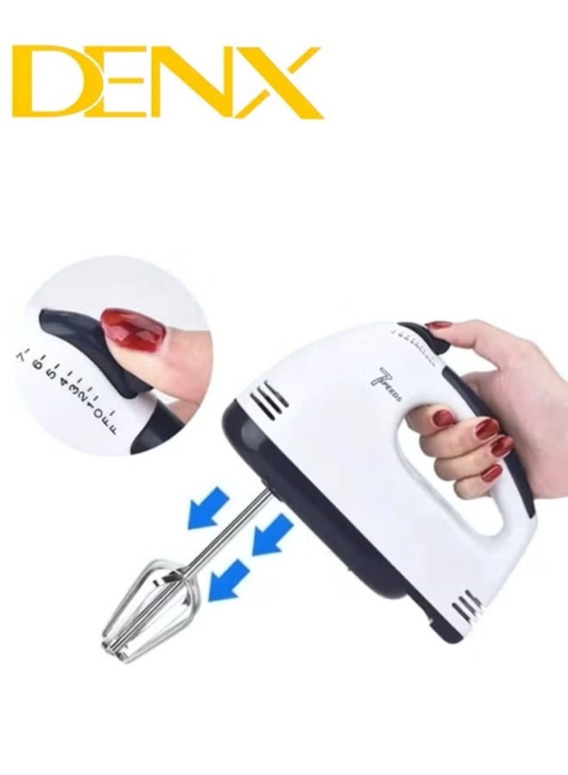 Denx 7-speed automatic electric egg beater made of stainless steel with European plug - Image 5