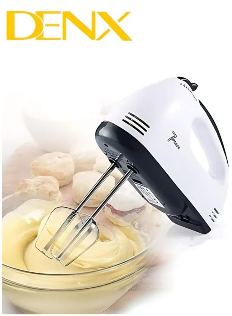 Denx 7-speed automatic electric egg beater made of stainless steel with European plug - Image 2