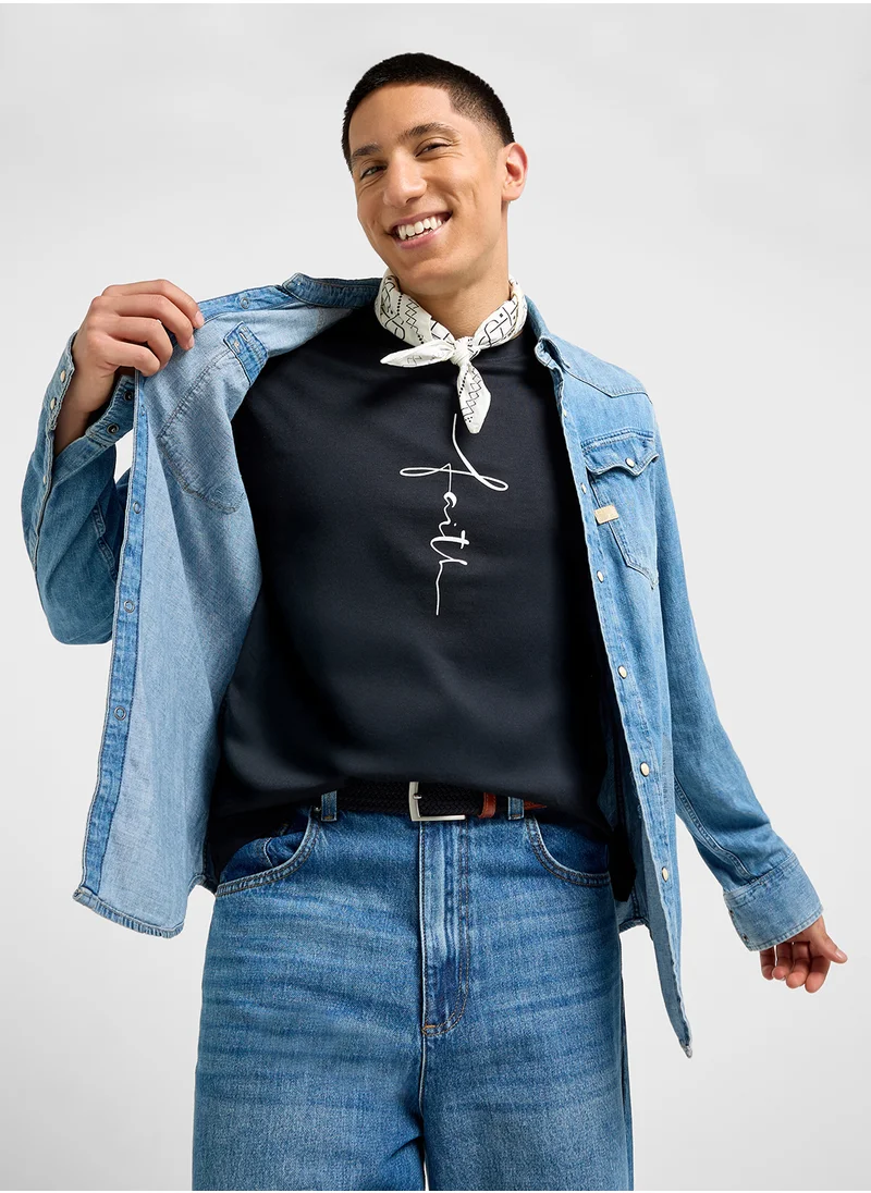 سفنتي فايف بيسيكس Printed T-Shirt