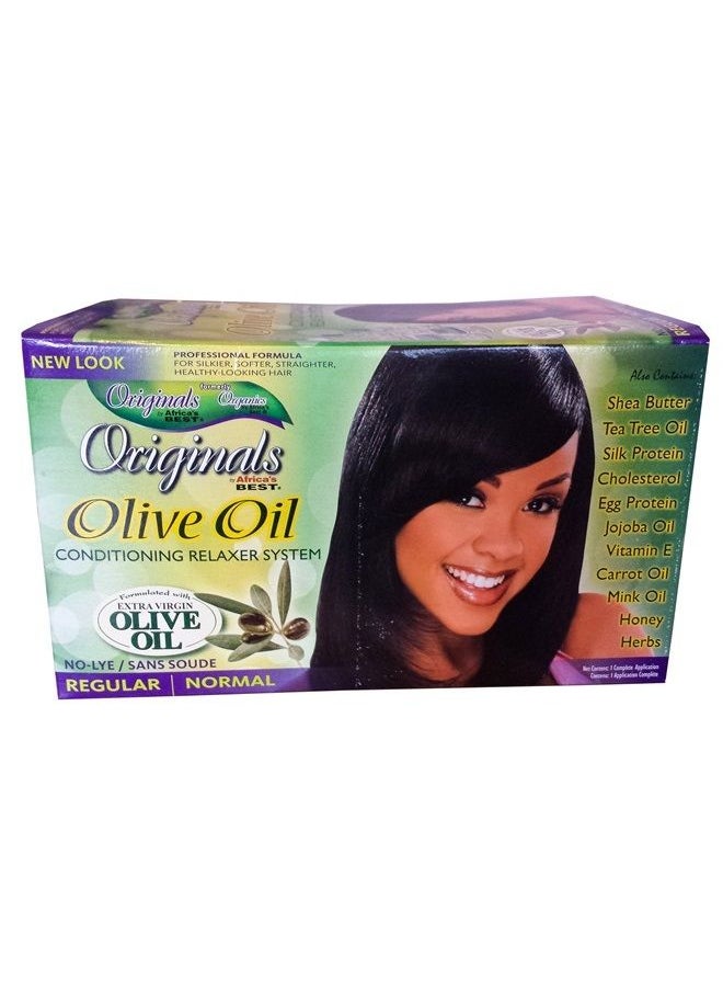 Africa's BEST Originals Olive Oil Conditioning Relaxer System for Women, Regular/Normal 