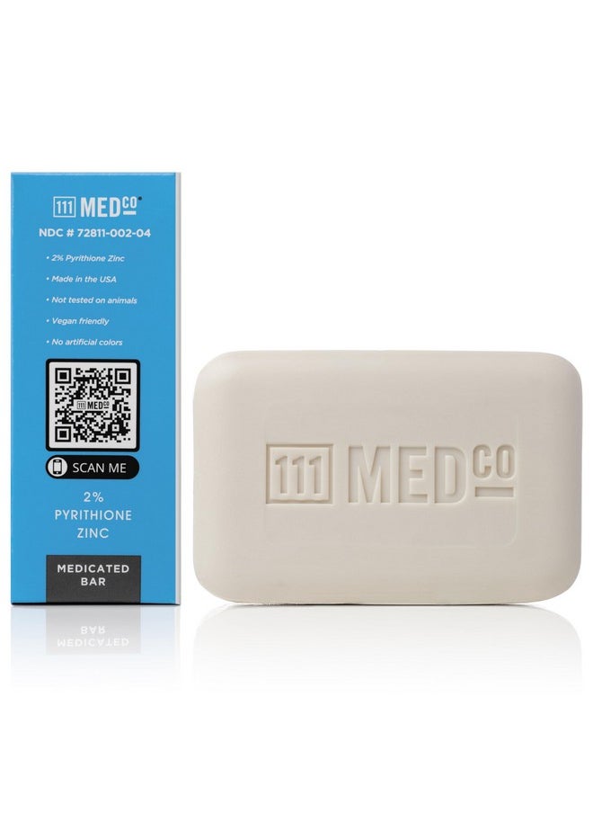 111MedCo - 111MedCo 2% PYRITHIONE ZINC Medicated 4oz. Skin Cleansing Soap Bar - Image 1