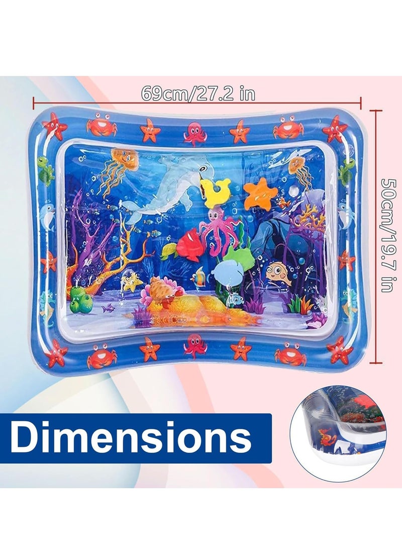 Generic Thickened Cat Water Sensory Play Mat with Fish, Summer Pet Bed Toy for Cool (Blue Dolphin)  - Image 2