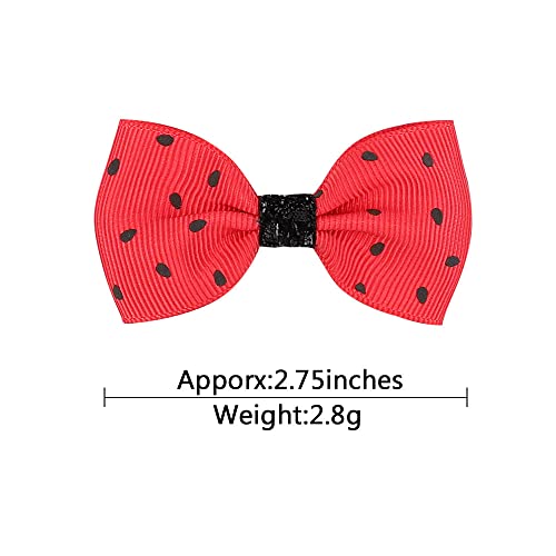 BBTDIN Watermelon Turban Headband Baby Girls Fruit Headwrap Watermelon Hair Hand Bow BBG20 (Hair Clips-6G) - Image 3