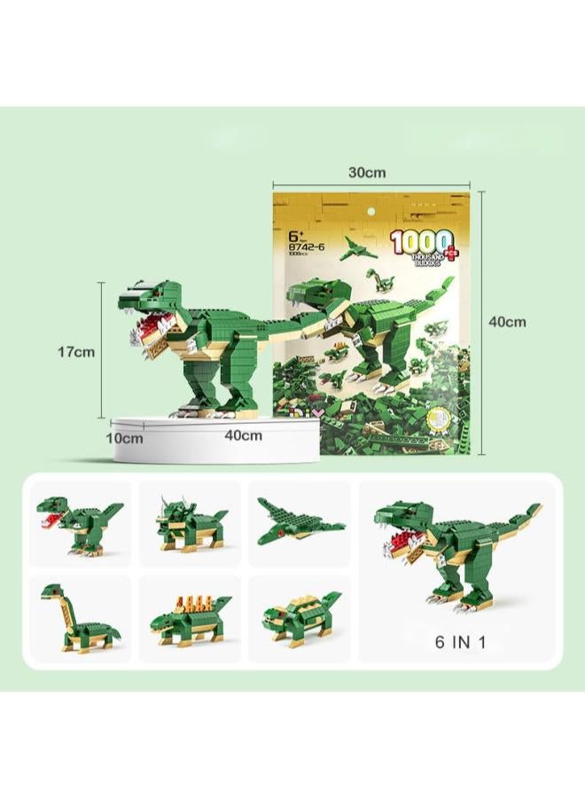 1000-Piece Dinosaur-Themed Building Blocks Set - Image 2
