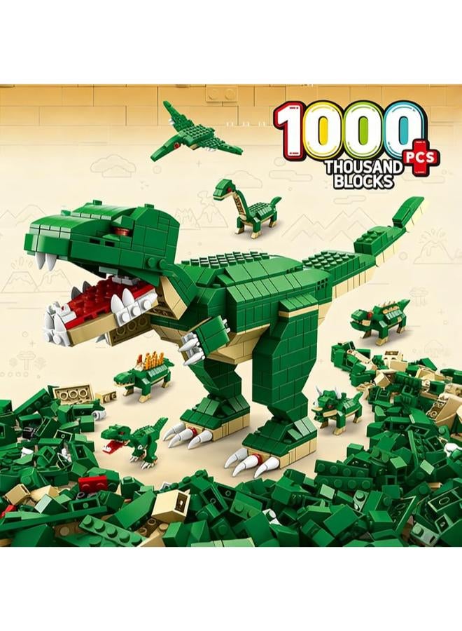 1000-Piece Dinosaur-Themed Building Blocks Set - Image 1
