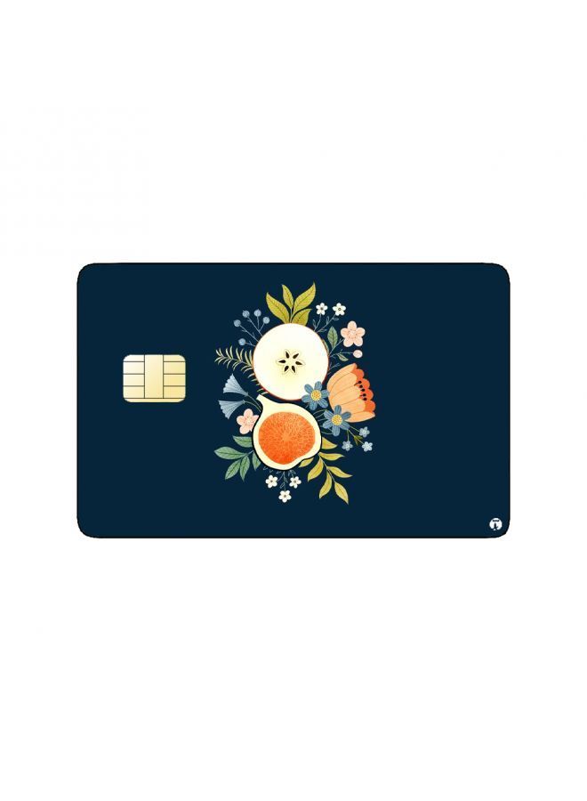 RKN PRINTED BANK CARD STICKER Delicious Fruit Drawing With Roses - Image 1