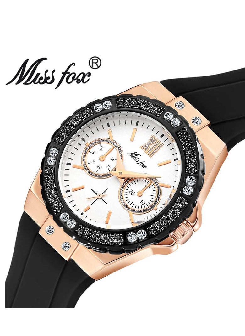 MISS FOX - Women's Fashion Diamond Inlaid Watch - Image 1