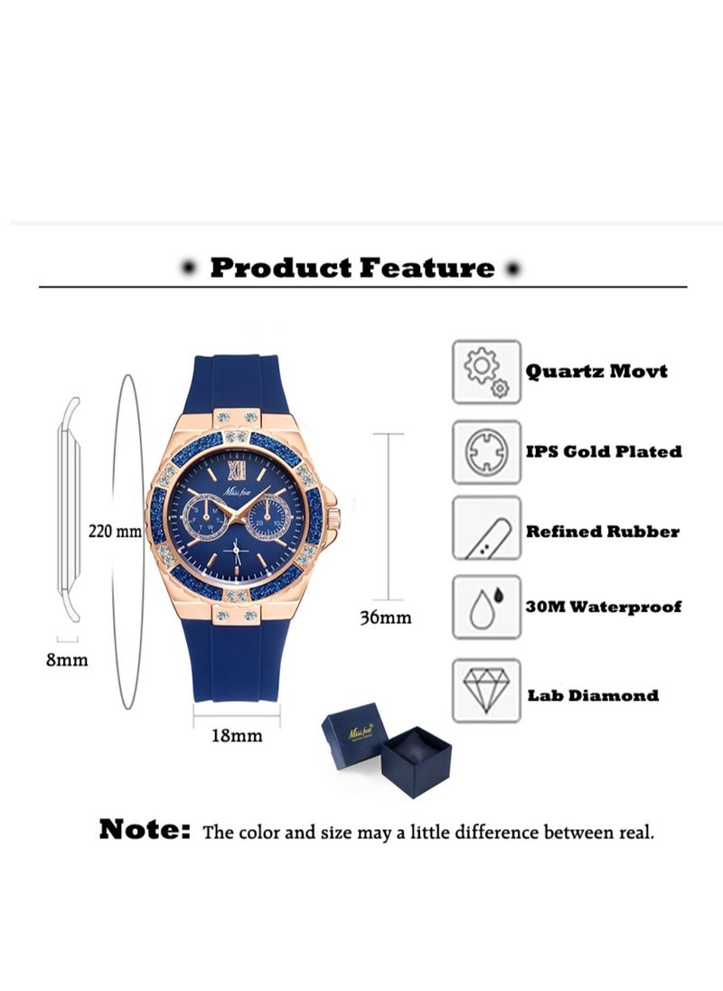 MISS FOX - Women's Fashion Diamond Inlaid Watch - Image 1