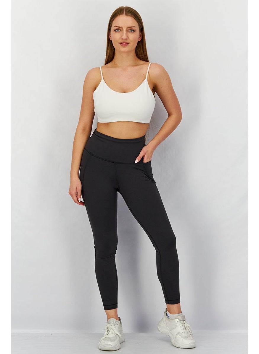 Reebok Women Sportswear Fit Brand Logo Traning Tights, Black  - Image 3