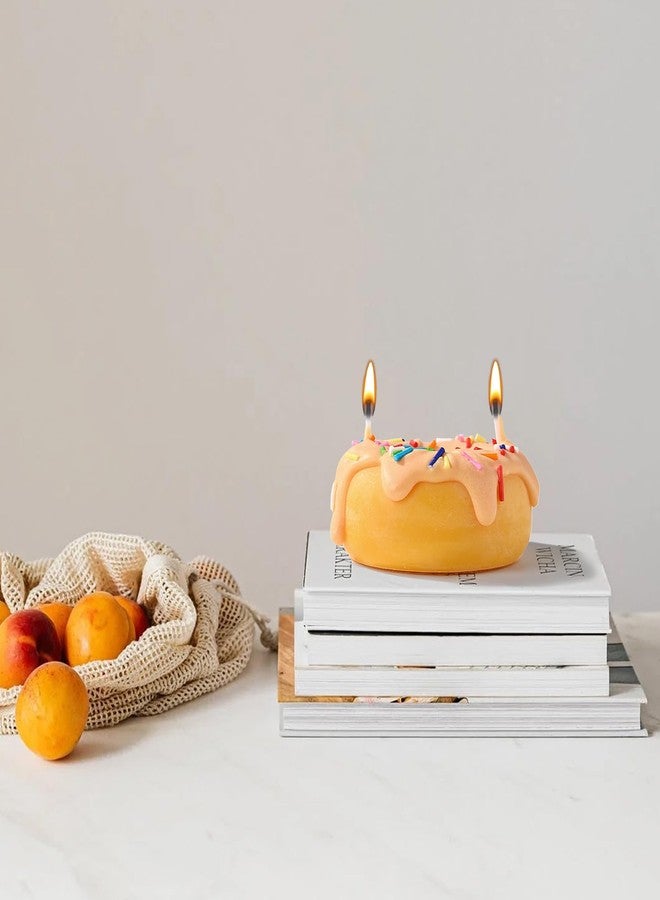 HouseAid Decorative Scented Donut Candle, Handmade Stylish Candle for Gift, 100% Soy Wax, Colorful - Image 4