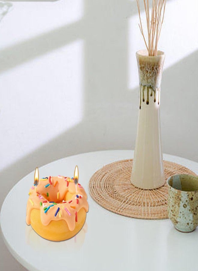 HouseAid Decorative Scented Donut Candle, Handmade Stylish Candle for Gift, 100% Soy Wax, Colorful - Image 3